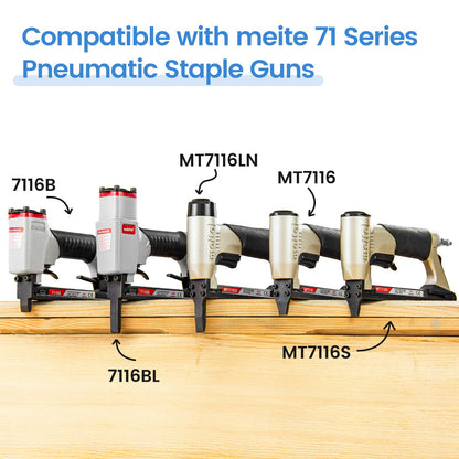 meite 71/04 22 Gauge 71 Series 3/8-Inch (9.1 mm) Crown 3/16-Inch (4 mm) Leg Length Galvanized Upholstery Staples for MT7105 Stapler (10,020 Counts)