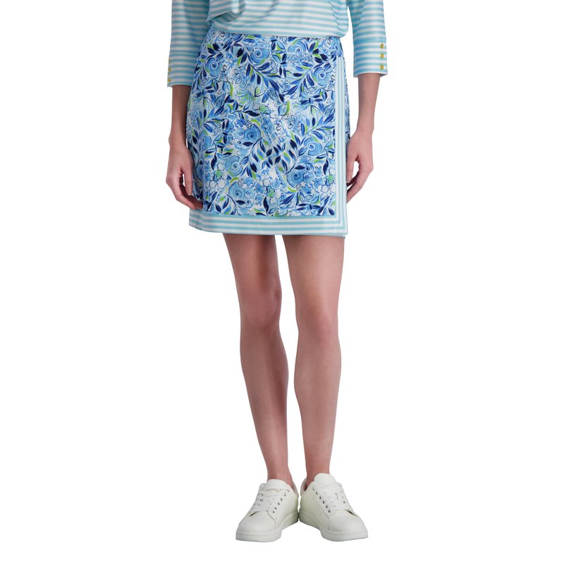 Stella Parker Women's Wrap Tennis Skirt –Casual, Athletic Golf Skort, Ocean, Small