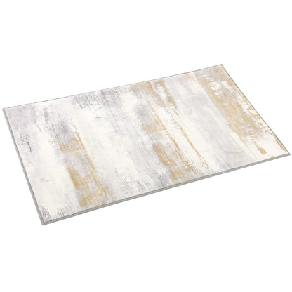CRISTGEE Door Mat, Front Indoor Door Mat Faux Wool Non-Slip Entryway Rug Absorbent Abstract Throw Rug for Indoor Entrance Hallway Laundry Room, High Traffic Areas, 20X32 Inches, Yellow Washable