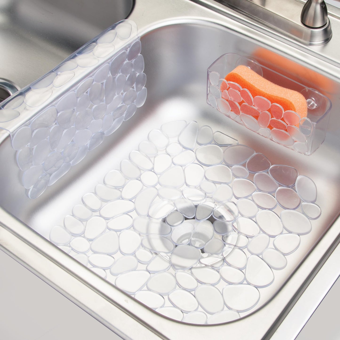 Pebblz Kitchen Sink Protector Mat, Clear
