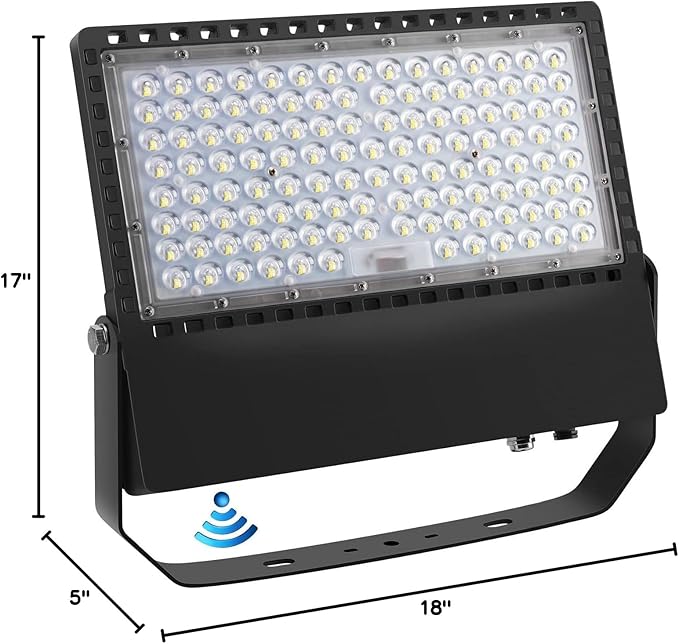 Juyace 240W Led Flood Light Dusk to Dawn Outdoor Lighting 5000K IP65 for Commercial Building Parking lot Farm Yard Exterior Area