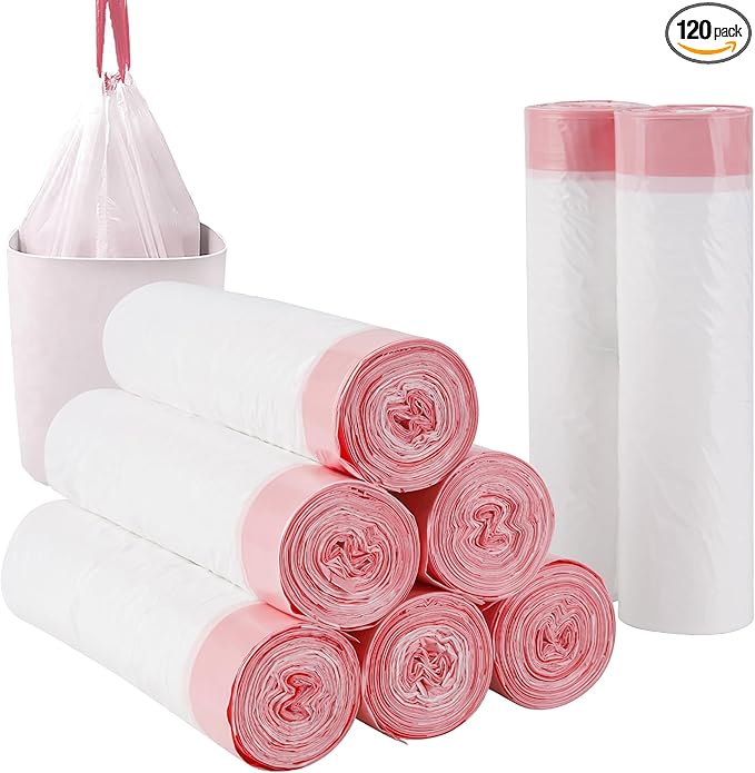 8 Gallon Trash Bags, Thick Plastic Trash Can Liners, Fits 30 Liter Wastebaskets