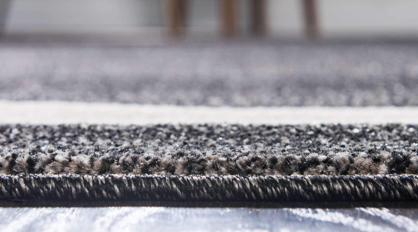 Unique Loom Del Mar Collection Area Rug - Maria (7' 10" Round, Black/ Ivory)