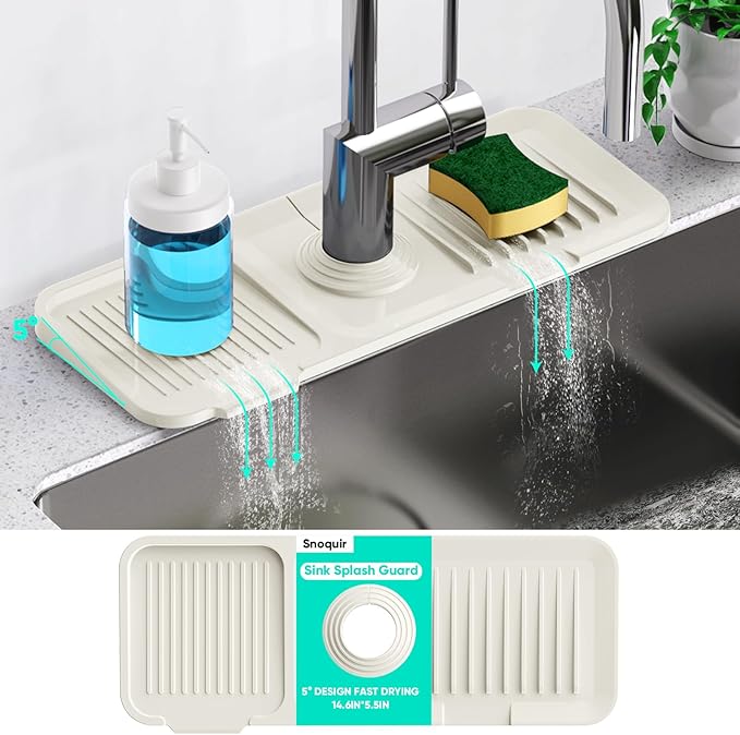14.6 inch Faucet Mat for Kitchen Sink Faucet Mat Kitchen Sink Splash Guard