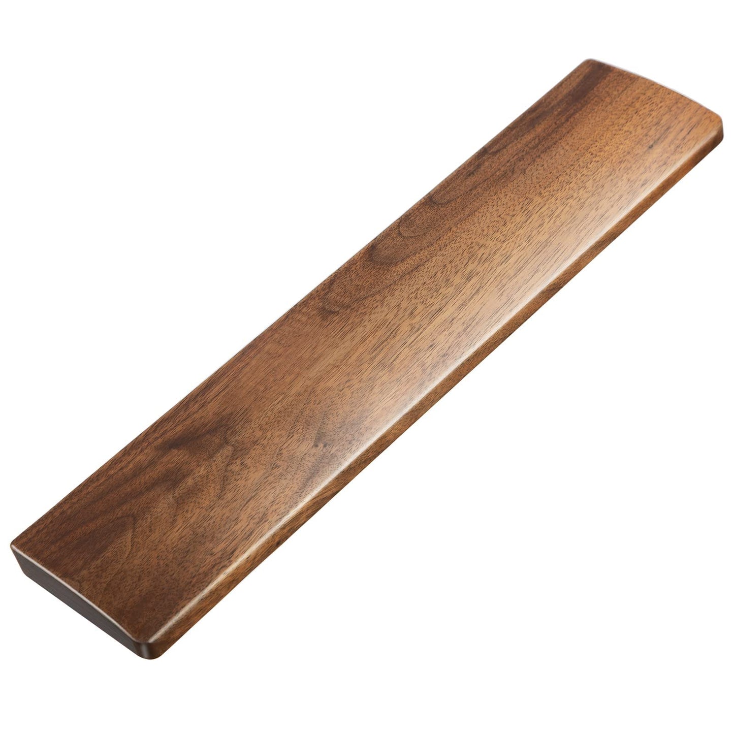 Faluber Wooden Wrist Rest, 12-inch Length and 20mm Thickness for Compact Keyboard, Walnut Wood Palm Rest, Ergonomic Design for Mechanical Gaming Keyboard, Stain Resistant (Small, Walnut Wood)