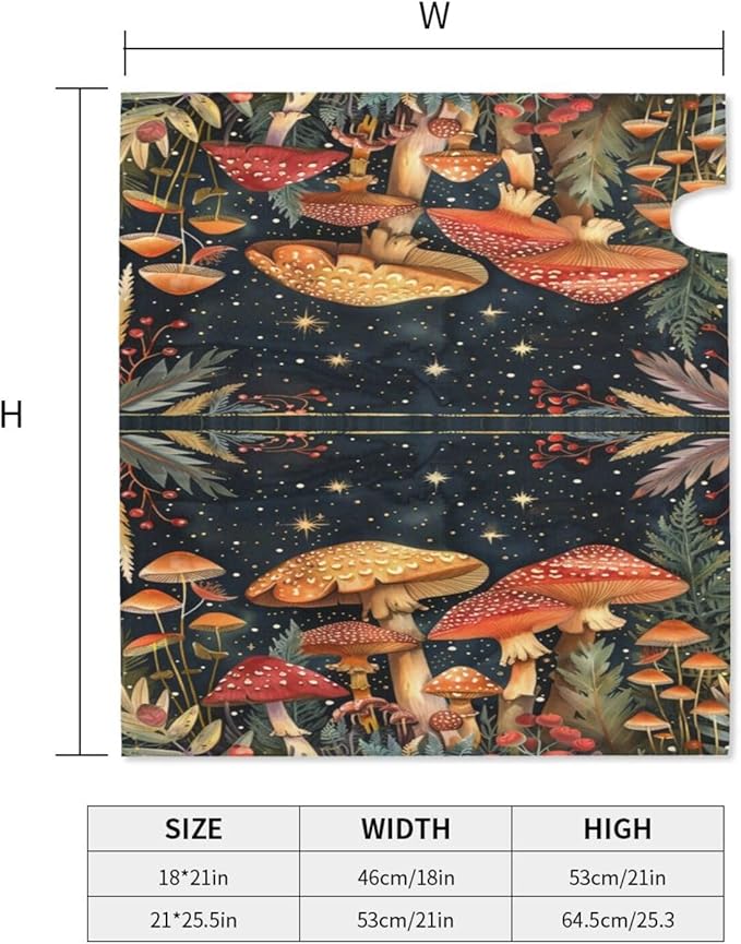 DADABULIU Mailbox Covers Mushroom Forest Vintage Magnetic Letter Post Box Cover Standard Size 21 x 18 Inch Garden Yard Home Decorative