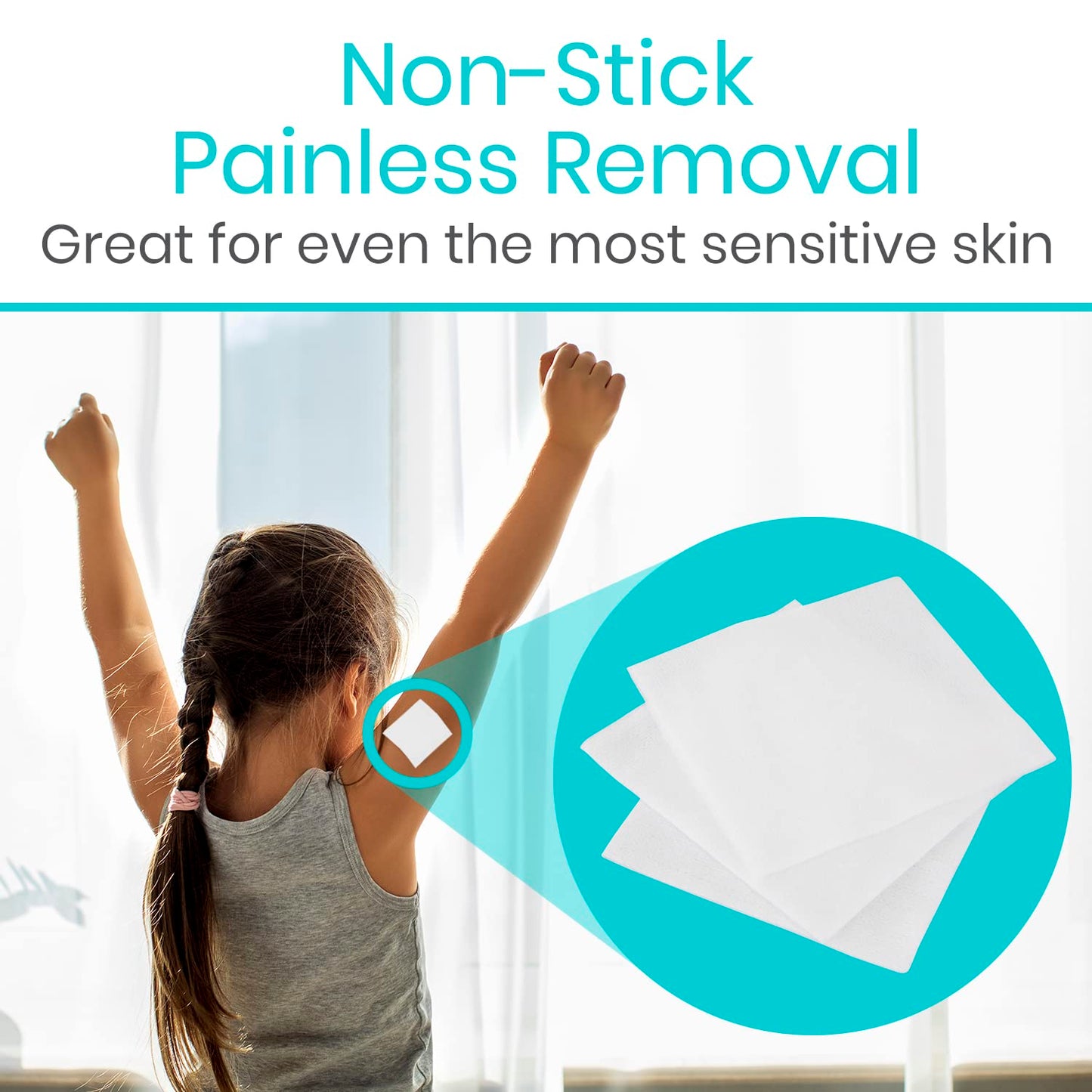 Vive Care 4x4 Sterile Gauze Pads (100pc) - Individually Wrapped 2-Pack Wound Dressing for Cleaning & Cushioning - Non-Adhesive Highly Absorbent Bandages