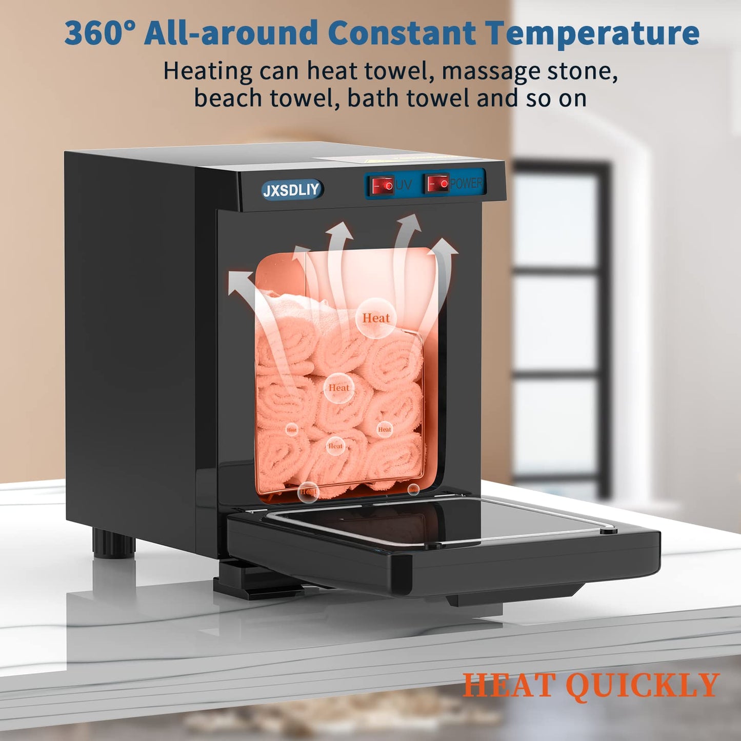 Small Hot Towel Warmer for Spa Home Salon Esthetician 2-in-1 5L Mini Personal Hot Towel Cabinet Towel Warmers Spa, Fast Heating Towel Heater Towel Steamer for Facials…