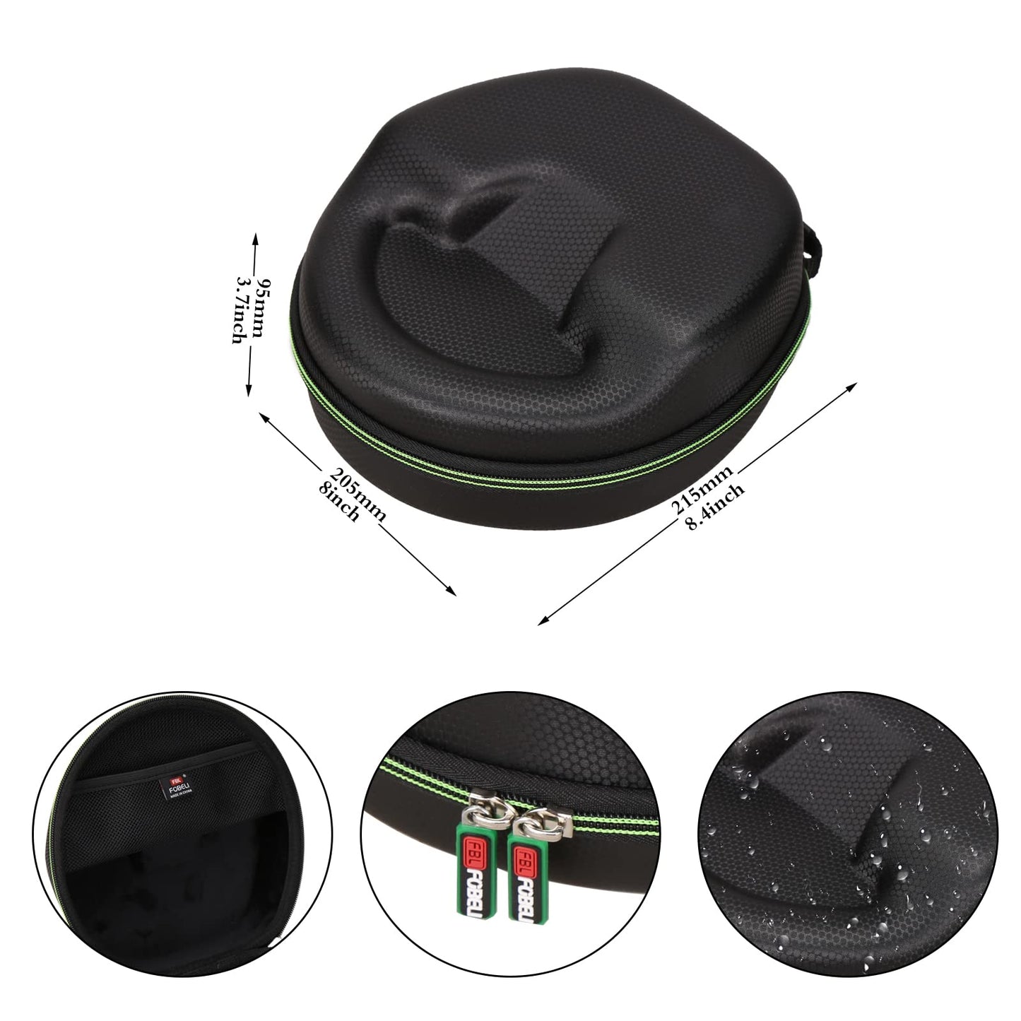FBLFOBELI Hard Storage Case for SteelSeries Arctis 1 3 5 7 7X 7+ 7P+ 9 9X PRO PRO+ Prime/Arctis Nova pro 1 1P 1X 3 7 7X 7P/Pioneer DJ HDJ-X5/G733 Lightspeed Wireless Gaming Headset (PU-Black)