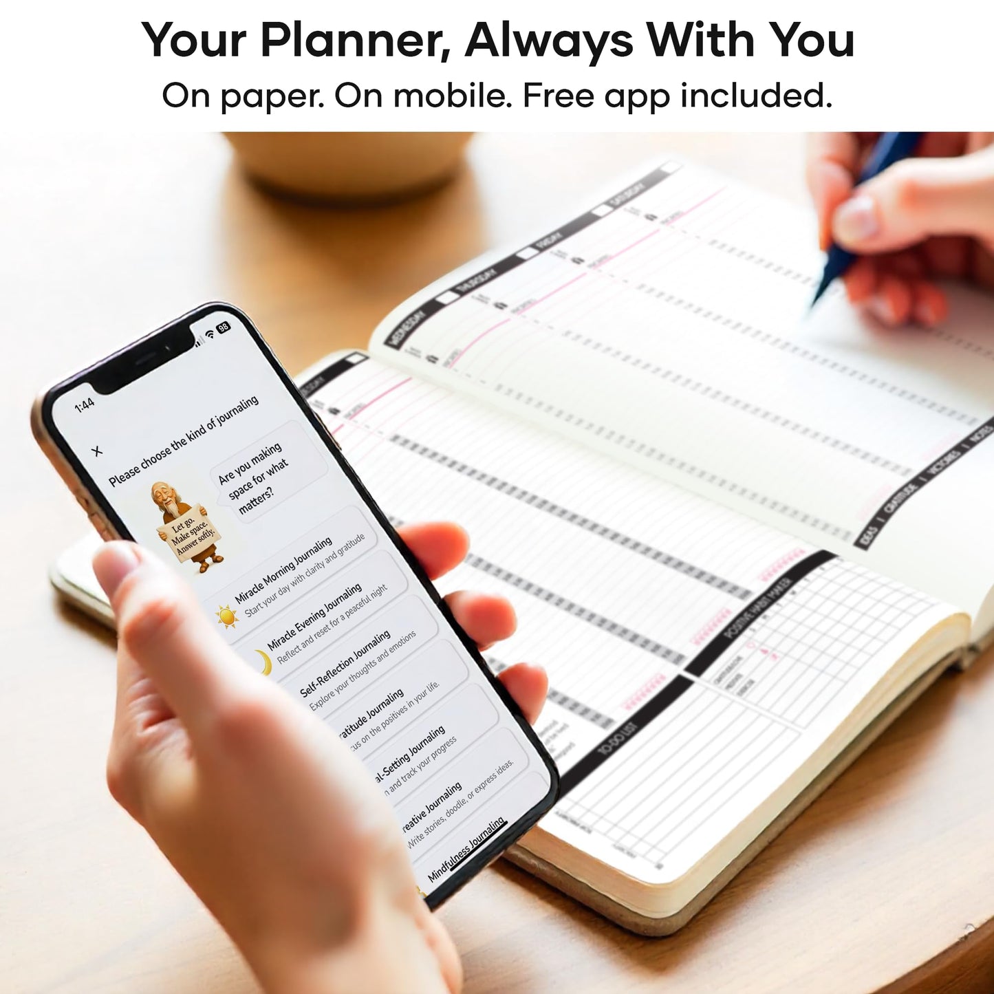 Adhd Daily Planner - A Self Care Personal Gratitude Journal to Increase Productivity and Success in Life & Work, Weekly & Monthly Undated Planner for Women and Men, Vision Board & Organizer + Stickers