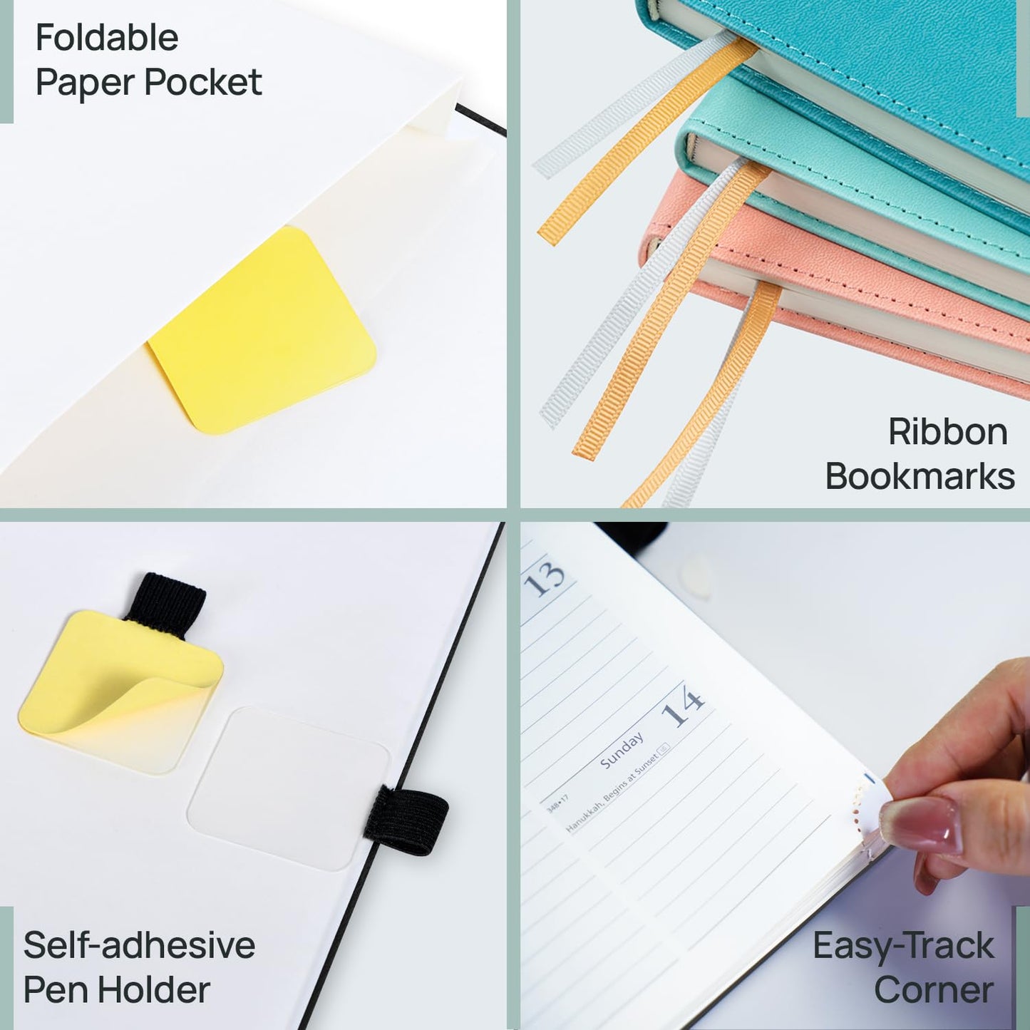 POPRUN Planner 2026-2027, 6.5" x 8.5", Academic Planner 2026-2027 Weekly and Monthly (July 26-June 27) Hourly Appointment Book with Inner Pockets, Leather Soft Cover, 100GSM - Purple