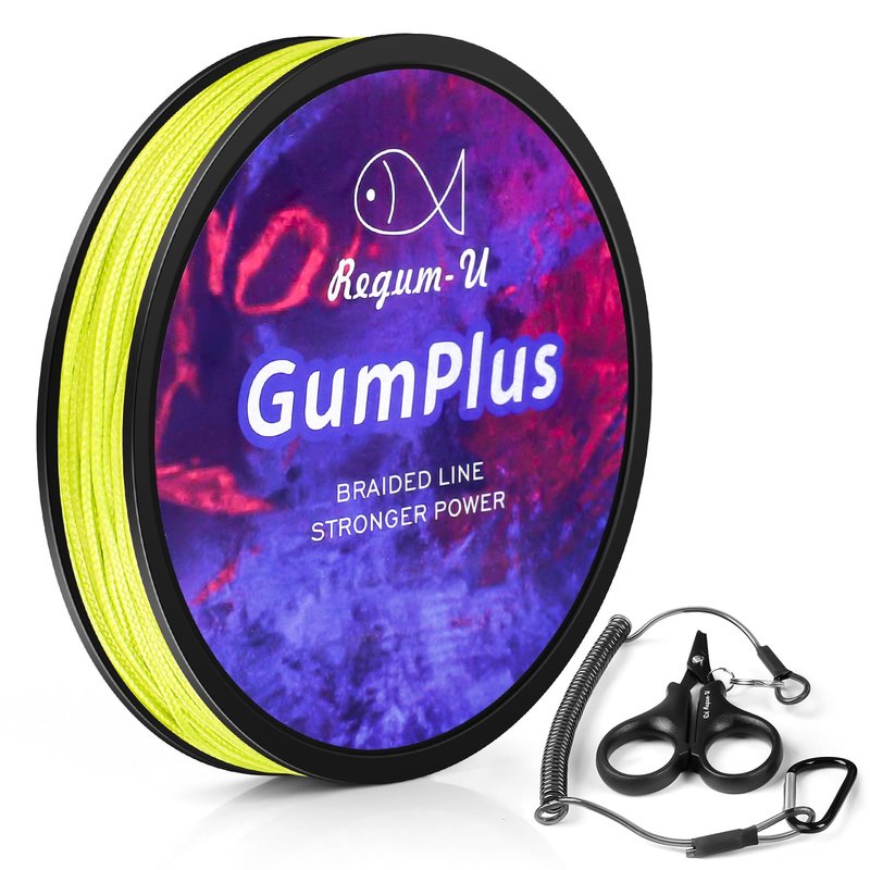 Regum-U GumMAX 150 Yards/80 LB 8X Braided Fishing Line Abrasion Resistant Superline Zero Stretch & Smaller Diameter Confuse & Never Fade in Saltwater and Freshwater (Yellow,80LB-150yards)
