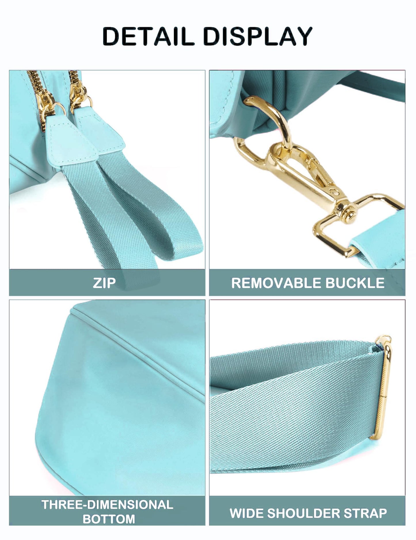 Spacious Nylon Crossbody Bag Bum Bag Handbags Wallets Purses Trendy Shoulder Bag for Women