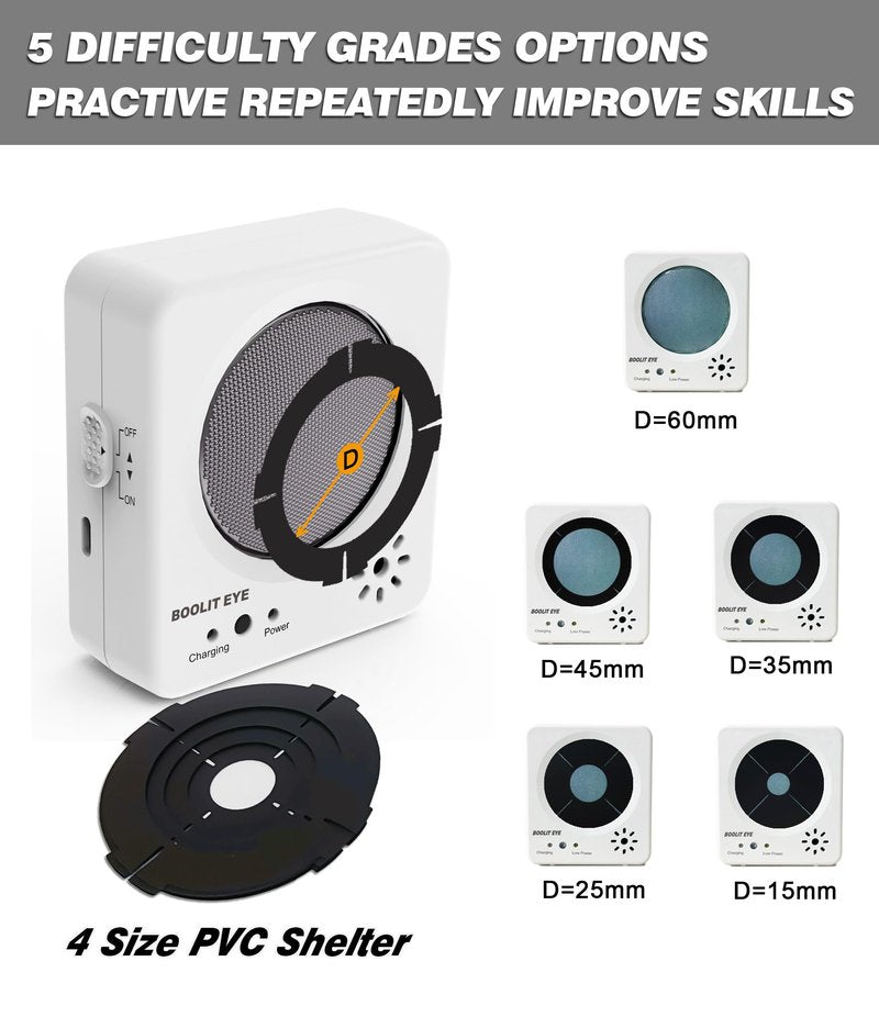 BOOLIT EYE 2nd Generation 223rem Dry Fire Training System, Laser Cartridge and Personal Electronic Target kit Safely Practice Steel Plate Sound and Flash Feedback