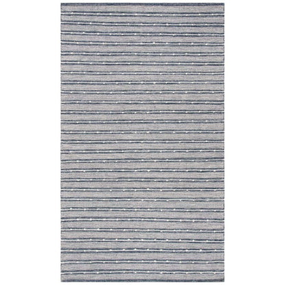 SAFAVIEH Striped Kilim Collection 6' x 9' Navy / Blue STK513N Handmade Flatweave Cotton Area Rug