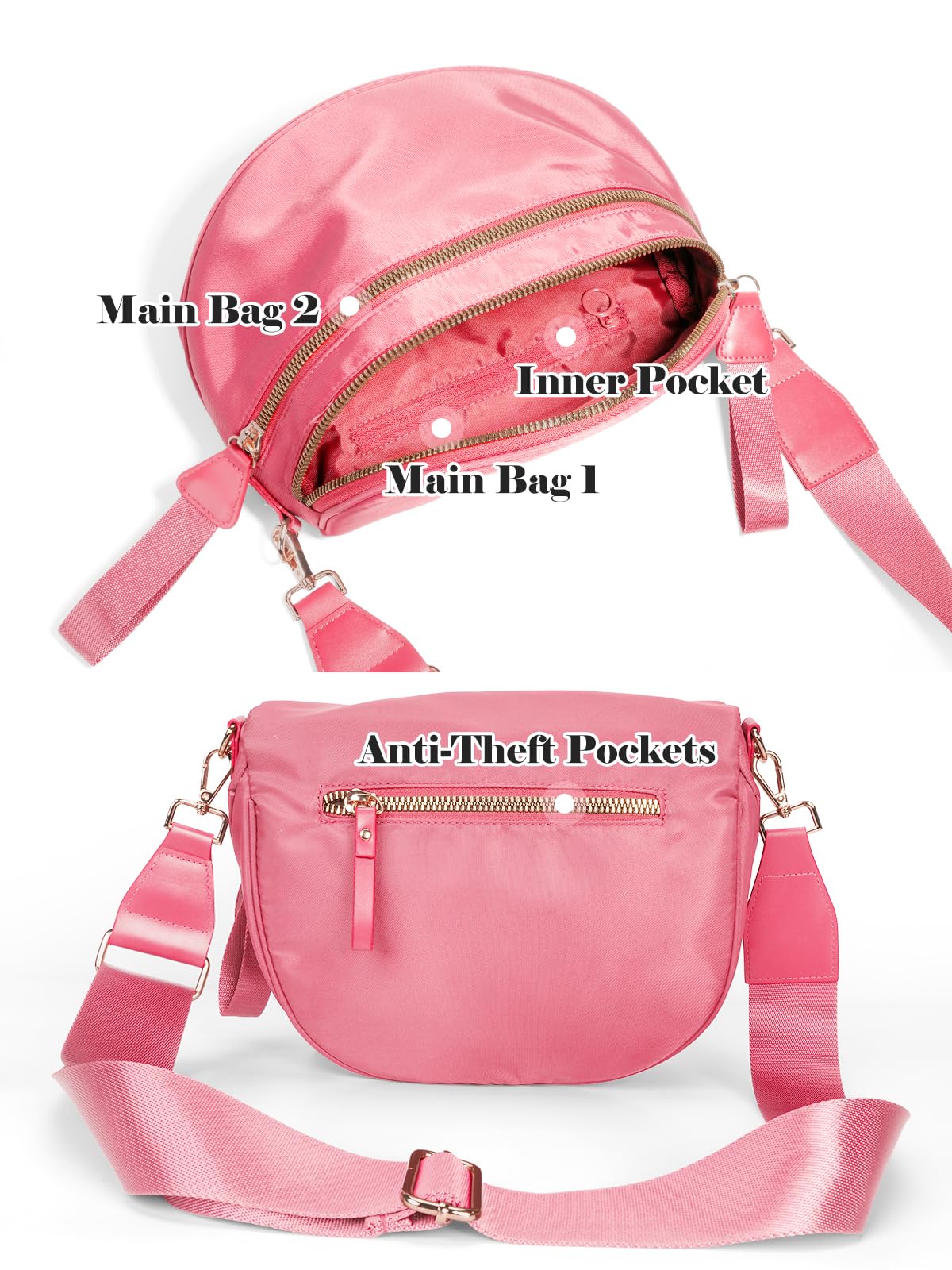 Pure Colour Crossbody Bag Bum Bag for Women,Spacious Purse Fanny Packs Belt Bag,Oversized Bum Bag (Colour Bum Bag-Beige)
