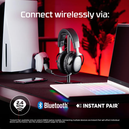 HyperX Cloud III S – Wireless Gaming Headset for Multi-Platform, 2.4GHz, Bluetooth, Battery Life up to 120 Hours 2.4GHz / 200 Hours Bluetooth, 53mm Angled Drivers, Detachable Mic – Black