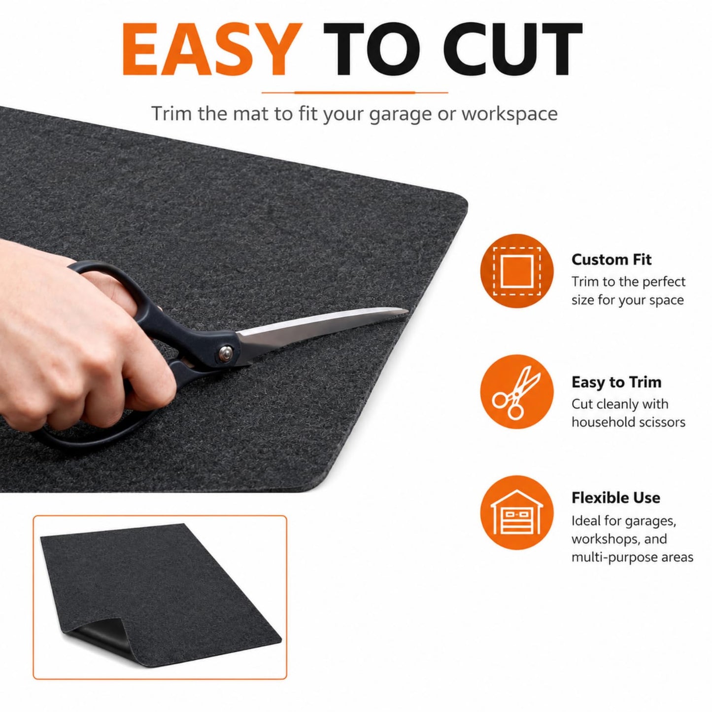 Extra Large Garage Floor Mat 8.8×22 FT – Heavy Duty Non‑Slip Waterproof Parking & Driveway Floor Mat, Reusable Garage Carpet Protection Rug for Garages, Driveways & Parking Lots
