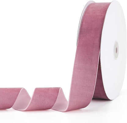 Lavender Velvet Ribbon 1-1/2" x 20Yd,Great for Gift Wrapping,Hair Bows Making, Wreaths,Wedding and Christmas Party Decoration(Lavender 1-1/2")