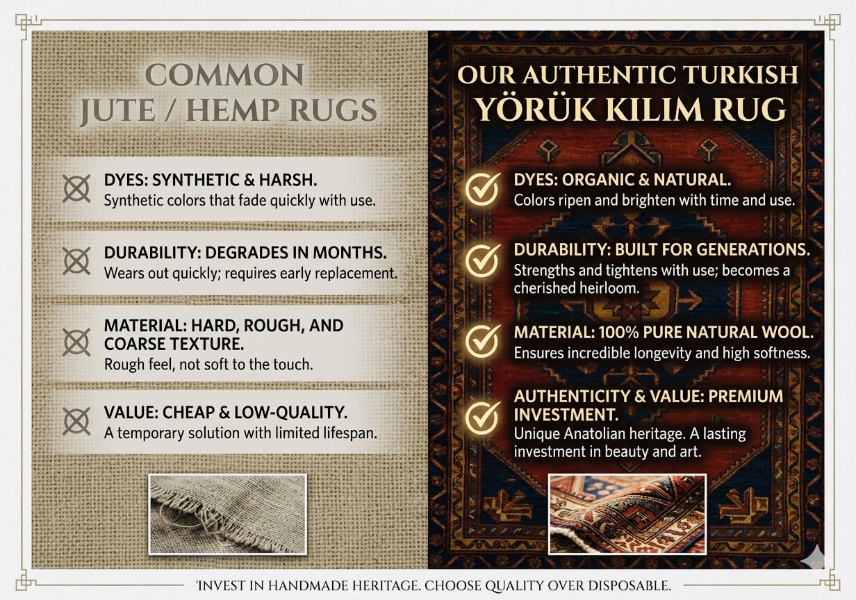 (Handmade Turkish Area Rug(YORUK Kilim) - 100% Wool - 20x22 in (1.5x2 ft) Small Accent Rug - Autumn Tones Geometric Diamond Design, Boho Decor for Side Table, Entryway, Wall Hanging)
