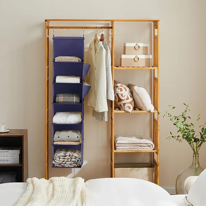 YOUDENOVA Hanging Closet Organizer, 6-Shelf Closet Hanging Storage Shelves