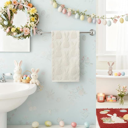 Artoid Mode 1 Pc Beige 3D Rabbit Jacquard Easter Hand Towels