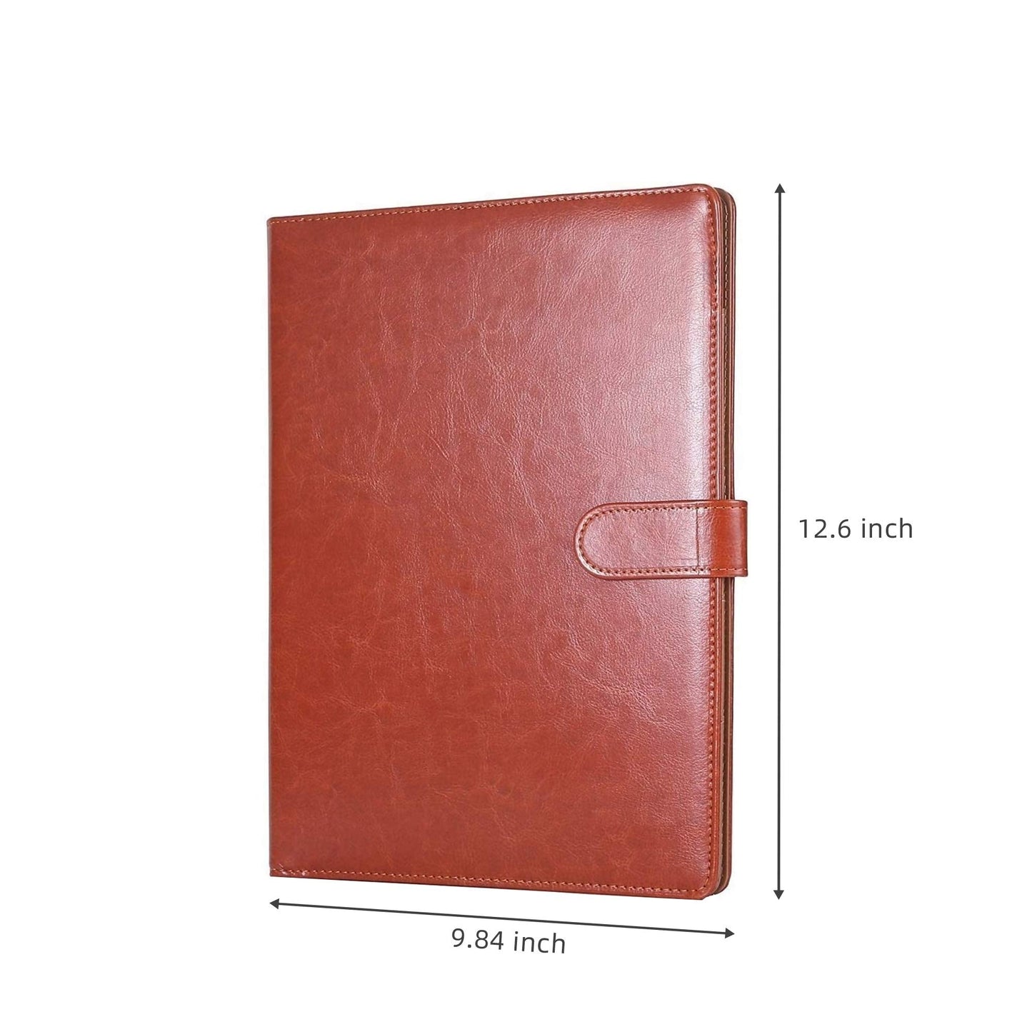 Clipboard Folder Padfolio, Mymazn Writing Portfolio Faux Leather Clipboards with Cover for Legal Pad Holder Letter Size A4 8.5 x 11 for Business Conference Notepad Clip Boards Brown