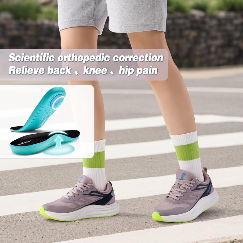 Women's Orthopedic Running Shoes - Comfortable Arch Support for Plantar Fasciitis | Casual Athletic Sneakers for Flat Feet & Heel Pain Relief