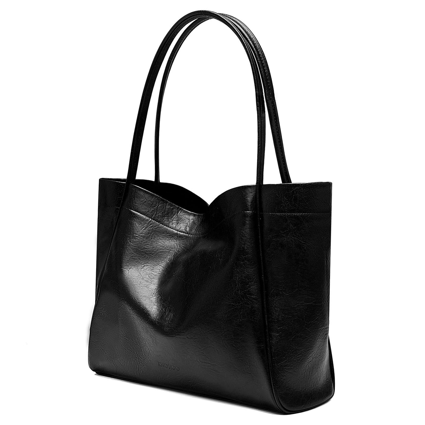 Large Tote Bag for Women Purses for Women Shoulder Bag Durable Vegan Leather Handbag Purse for Women Everyday Work (Black)