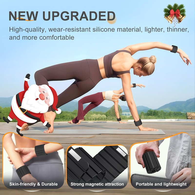 Wrist Weights & Ankle Weights for Women - 2 Pack (1.1LB Each) | Adjustable, Waterproof Silicone for Jogging & Yoga