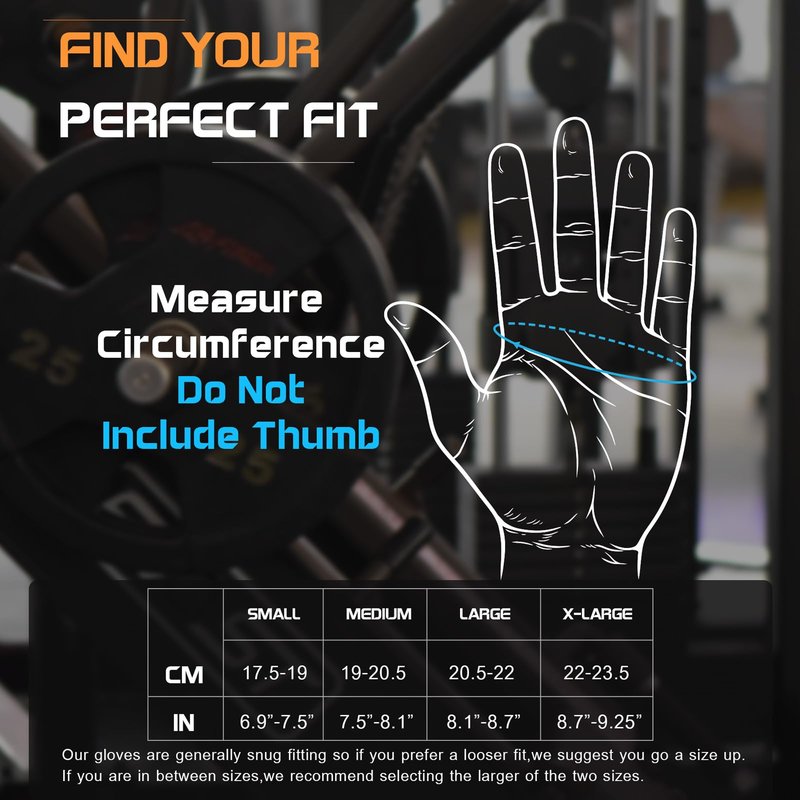 sunnex Workout Gloves for Women - Breathable Weight Lifting Gloves with Non-Slip Silicone Padding, Fingerless Gym Gloves for Cycling, Rowing, Pull Ups & Training (4 Sizes)