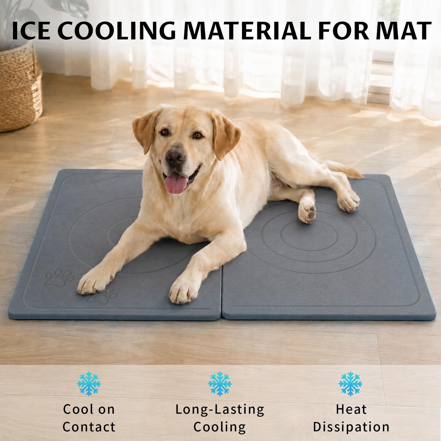 Stone Dog & Cat Food Mat, Bite-Proof Non-Slip Large Diatomaceous Pet Feeding Mat for Puppy Cat, Summer Cooling Quick Drying Dog Cat Water Bowls Mat for Protect Floor (Dark Grey 24" x 16")