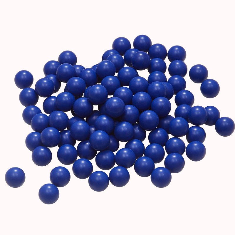100 Counts 50 Cal. Solid Nylon Balls for Tr50/BP50/HDP50/HDR50, Reusable .50 Caliber Hard Plastic Projectiles Paintball Pellets for Self Defense and Target Practice(Blue)