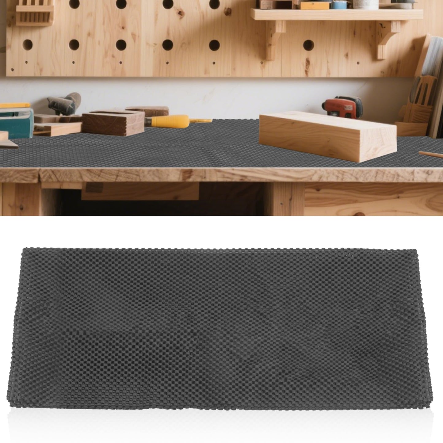 Anti-Slip Router Table Mat Non Slip Work Bench Top Mat - 24" x 36" Durable Non Slip Pad Tool Mats for Workshop Woodworking Router Cabinet Drawer Shelf Liner