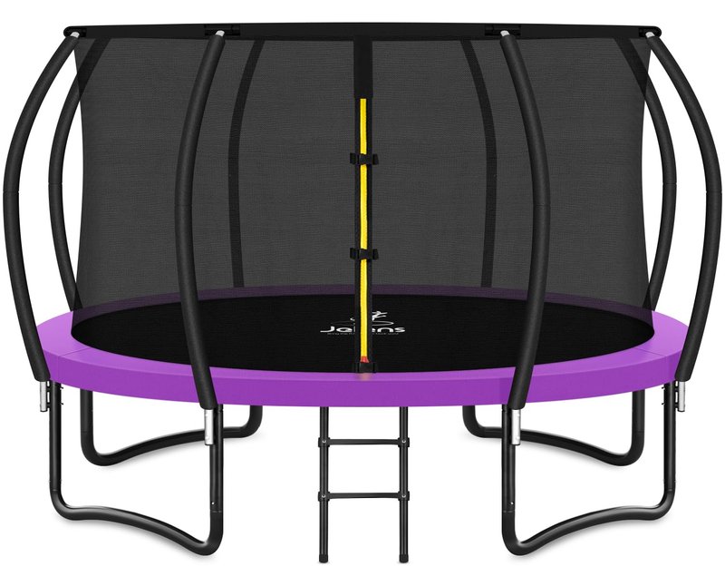 JELENS Trampoline 8FT 10FT 12FT 14FT 15FT 16FT, Recreational Trampolines with Enclosure Net, Outdoor Anti-Rust Trampolines for Kids and Adults, ASTM Approved