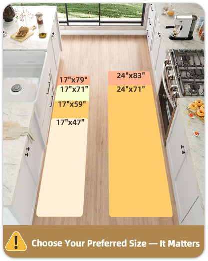 Color&Geometry Kitchen Rugs and Mats Non Slip Washable, Absorbent Kitchen Mats Woven Runner Rug Easy to Clean Kitchen Floor Mats for in Front of Sink, Laundry Room, Hallway, 17”x47”, Dark Grey