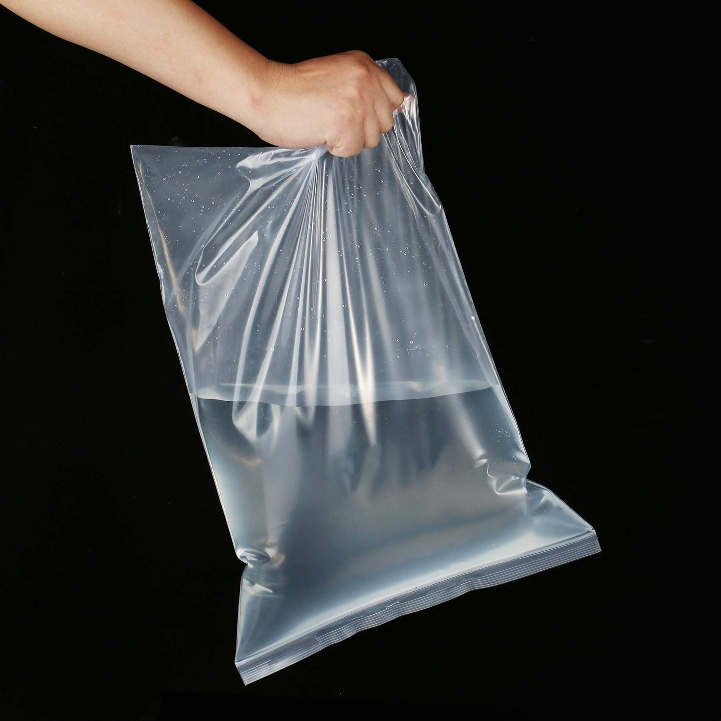 100 Pack 8" x 10" Thick 2.4Mil Clear Zip Seal Lock Poly Bags Reclosable Zip Plastic Bag Durable Envelopes Photos Cards Snack Zipper Bags