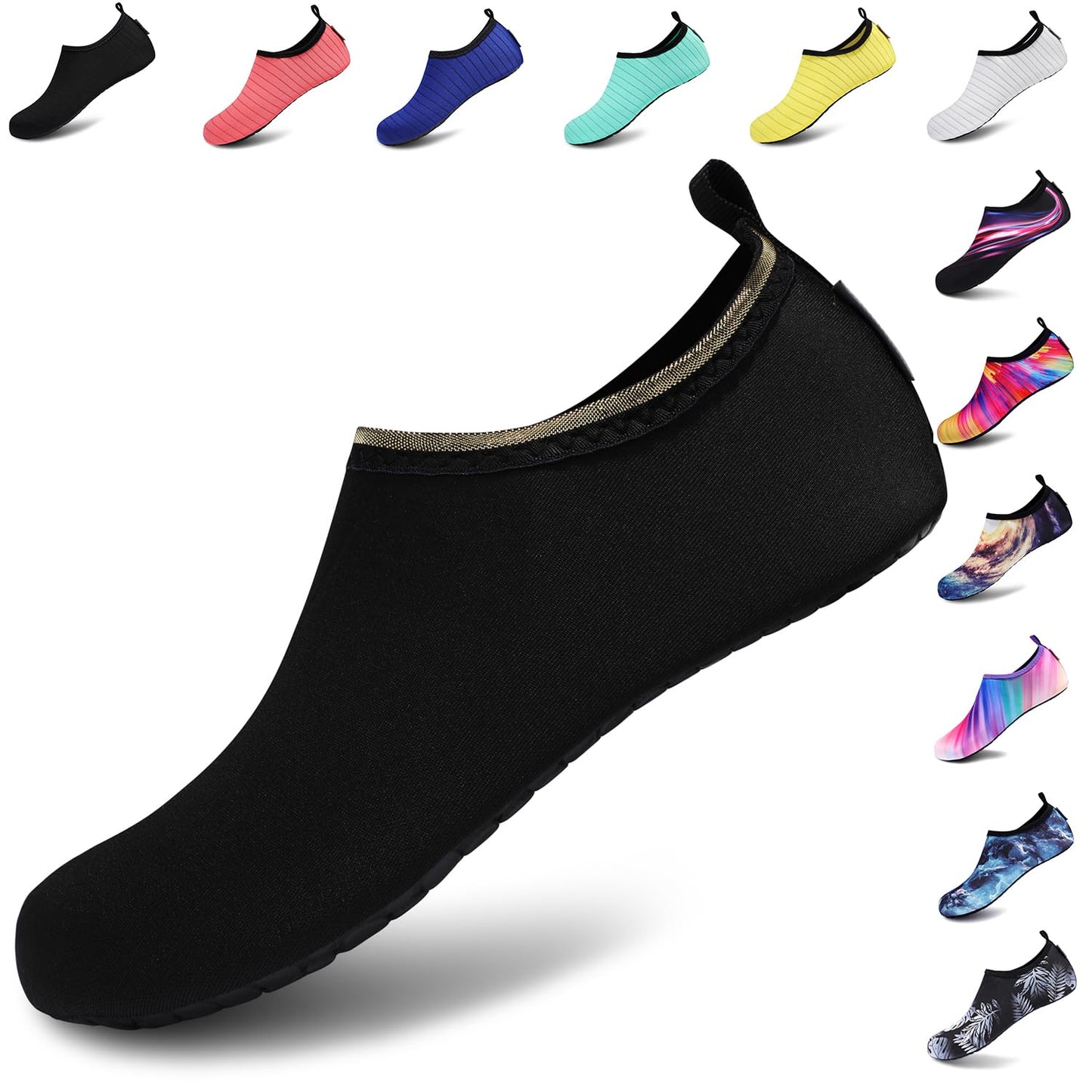 VIFUUR Water Sports Unisex Shoes SoidBlack - 12.5-13 W US/ 11-11.5 M US (44-45)