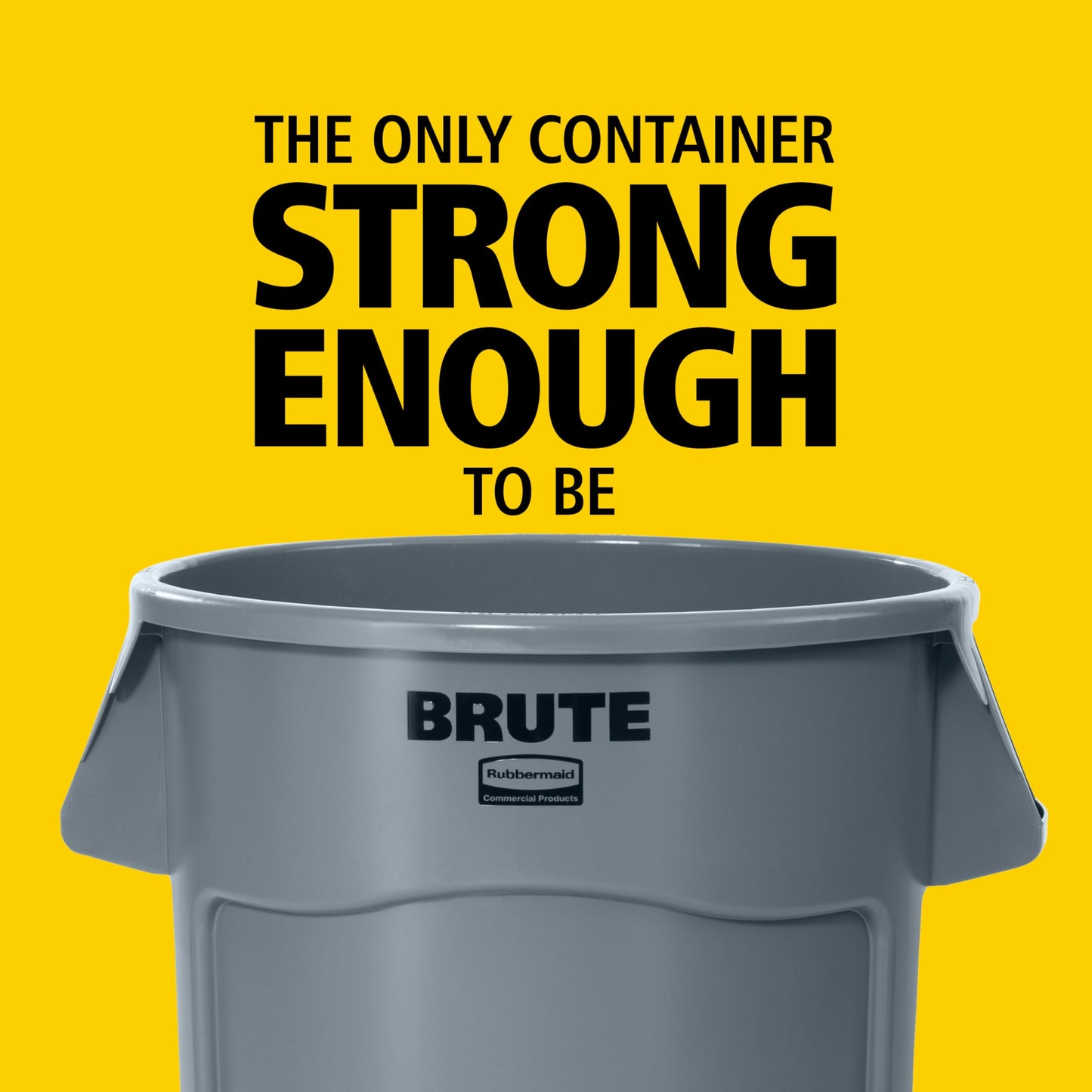 Rubbermaid Commercial Products BRUTE Heavy-Duty Round Trash/Garbage Can, 20-Gallon, Blue, Outdoor Waste Container for Landscapers/Construction/Restaurants/Back of House/Offices/Warehouses