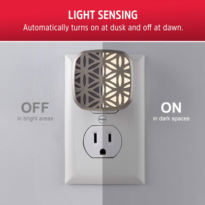 Energizer LED Rotating Night Lights Plug Into Wall Dusk to Dawn Sensor Home Decor Apartment Essentials Ambient Lighting Nightlight 40293 2 Pack