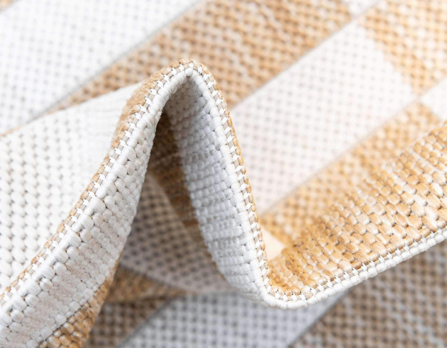 Unique Loom Outdoor Striped Collection Area Rug - Striped (2' x 6' 1" Runner, Taupe/Ivory)
