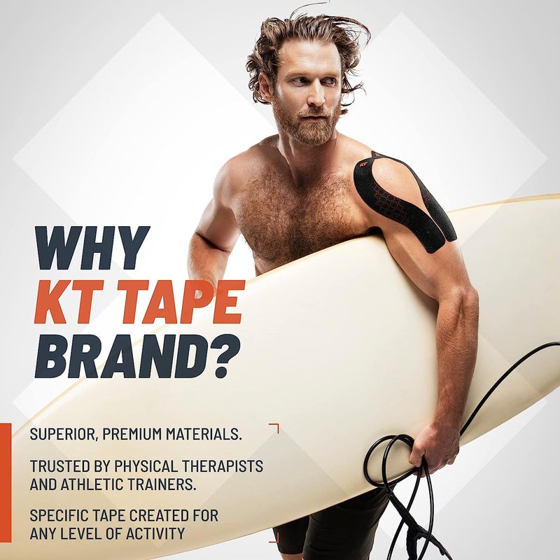 KT Tape, Sports Med, PRO 125 ft, Uncut, Stealth Beige