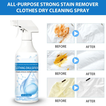 Clothing Emulsifier, 300ML Non Ionic Emulsifier Stain Remover,Powerful Laundry Stain Remover Spray, Clothes Oil Cleaning Remover, For Grease, Oil, Food On Clothes And Shoes (2PCS)