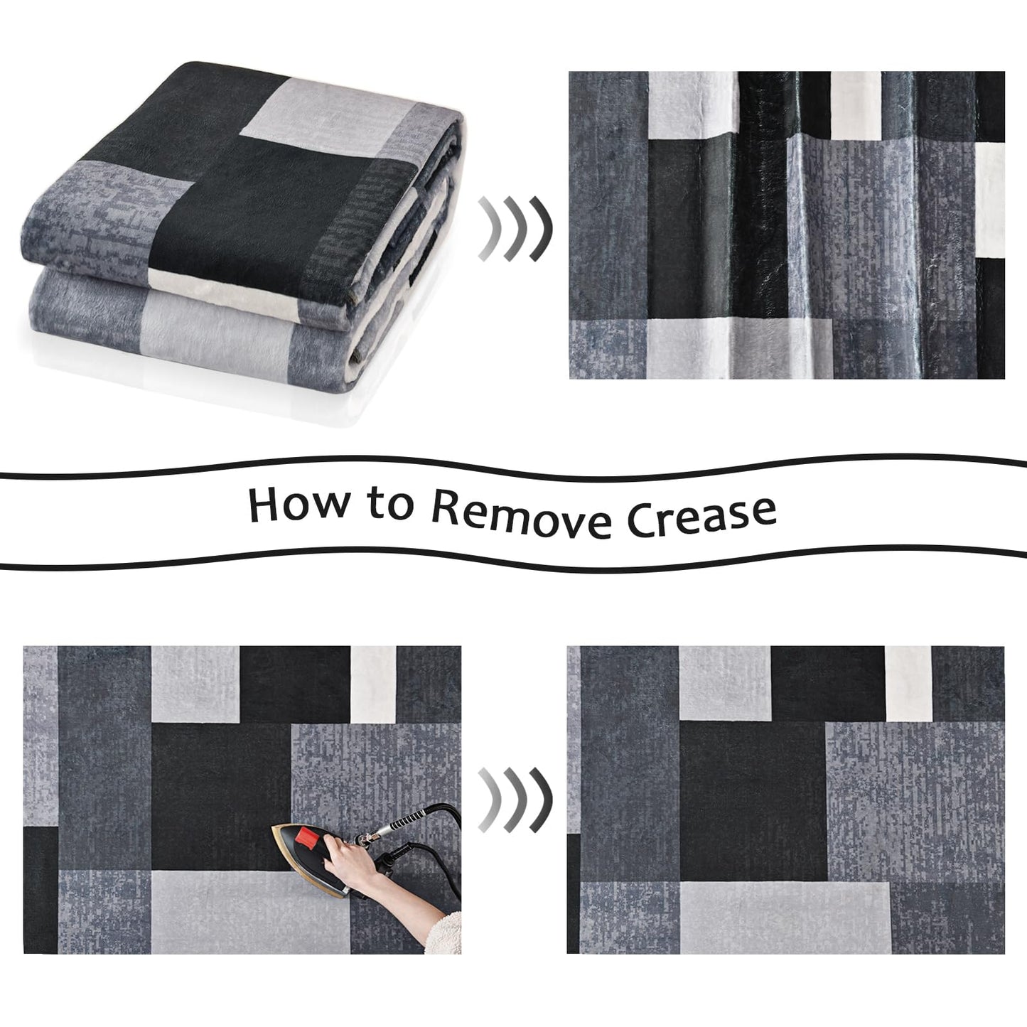 TWINNIS Indoor Modern Area Rug, 5x8 Geometric Patchwork Style Washable Large Rugs for Living Room Bedroom Hardwood Floors, Non Shedding Non Anti Backing Soft Carpet Home Floor Decor, Black