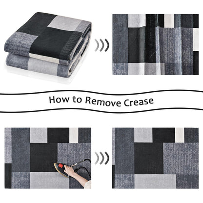 TWINNIS Indoor Modern Area Rug, 5x8 Geometric Patchwork Style Washable Large Rugs for Living Room Bedroom Hardwood Floors, Non Shedding Non Anti Backing Soft Carpet Home Floor Decor, Black