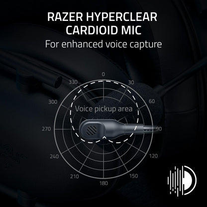 Razer BlackShark V2 X PlayStation Gaming Headset: 50mm Drivers - Cardioid Mic - Lightweight - Comfortable, Noise Isolating Earcups - for PS5, Xbox Series X, PC, Switch via 3.5 mm Audio Jack - Black