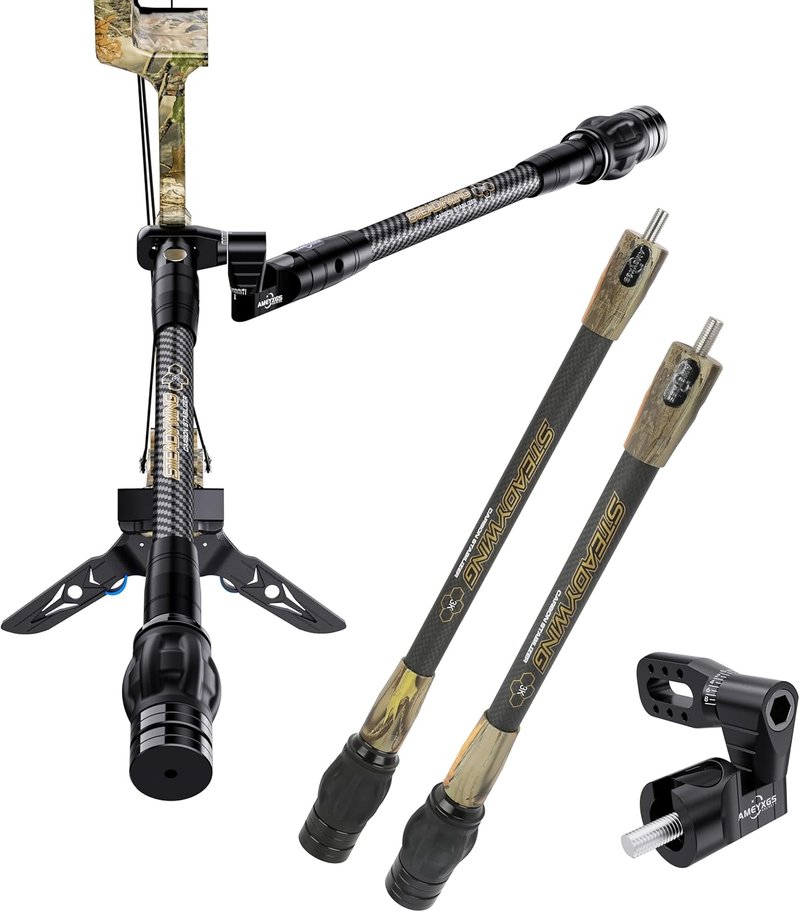 Archery Bow Stabilizer - Carbon Fiber Balance Bar with Damping System | 6-15 Inch Options