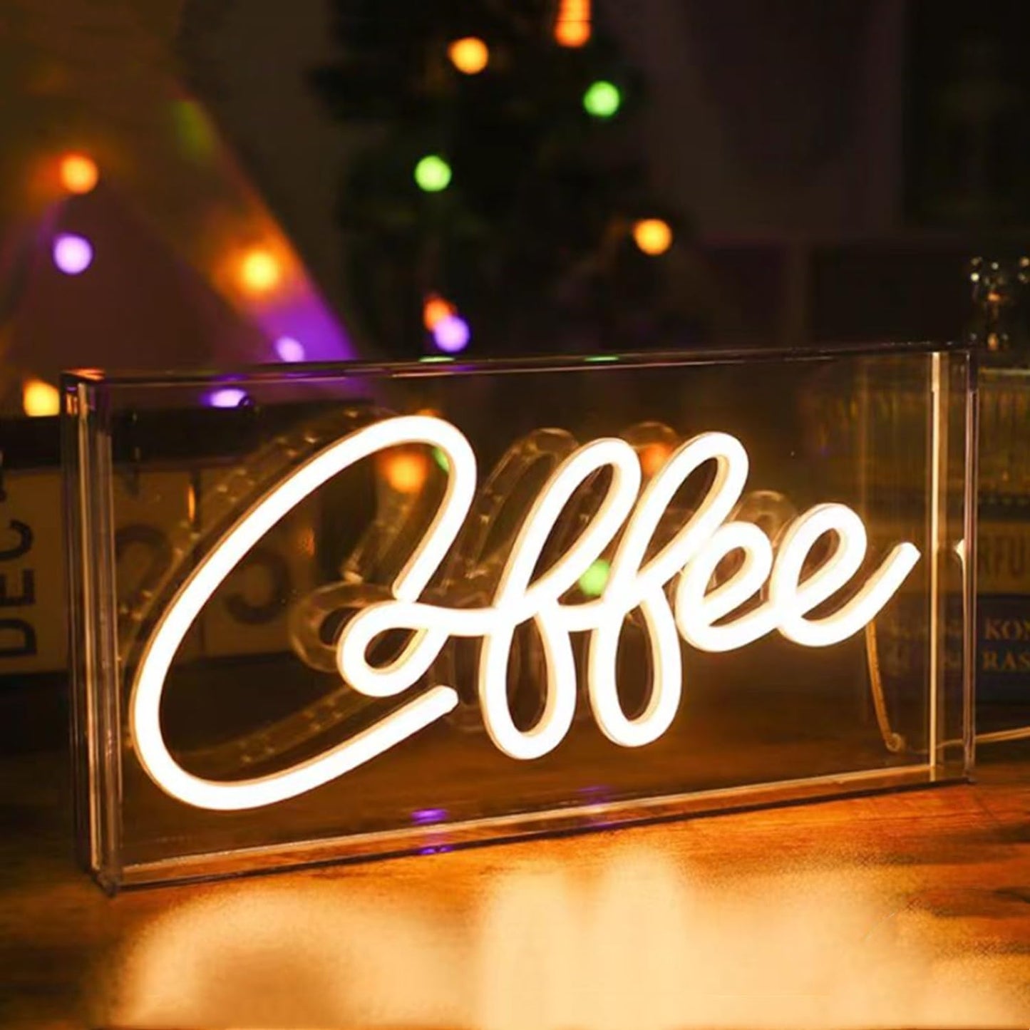 3D Standable Coffee Neon Sign for Coffee Shop Bar Countertop,LED Arylic Decorative Light up Sign Art Night Lights for Coffee Station Home Party,USB Powered,11.8"*5.9"*1.7"