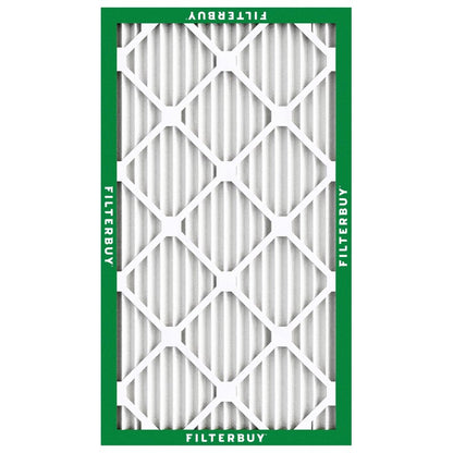 Filterbuy 15x25x1 Air Filter MERV 8 Essential Dust & Allergy Defense (4-Pack), Electrostatic Pleated HVAC AC Furnace Filters Replacement, Made in USA (Actual Size: 14.50 x 24.50 x 0.75)