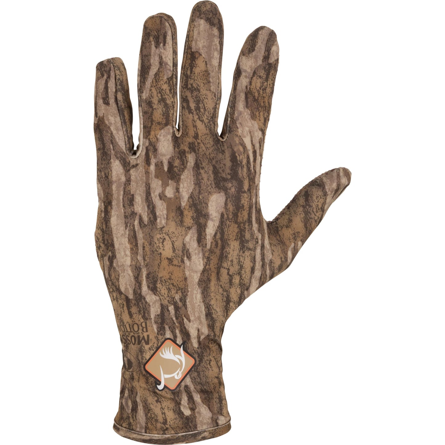 Drake Waterfowl Performance Turkey Stretch Knit Snug Fit Lightweight Flexible Hunting Gloves with Silicone Grip Texture Palm, Bottomland Large-X-Large